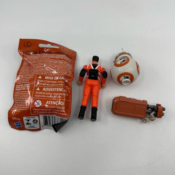 Hasbro Star Wars Micro Machines BB-8 Rey's Speeder Action Man 5 Pcs Mini Figure - Picture 2 of 3